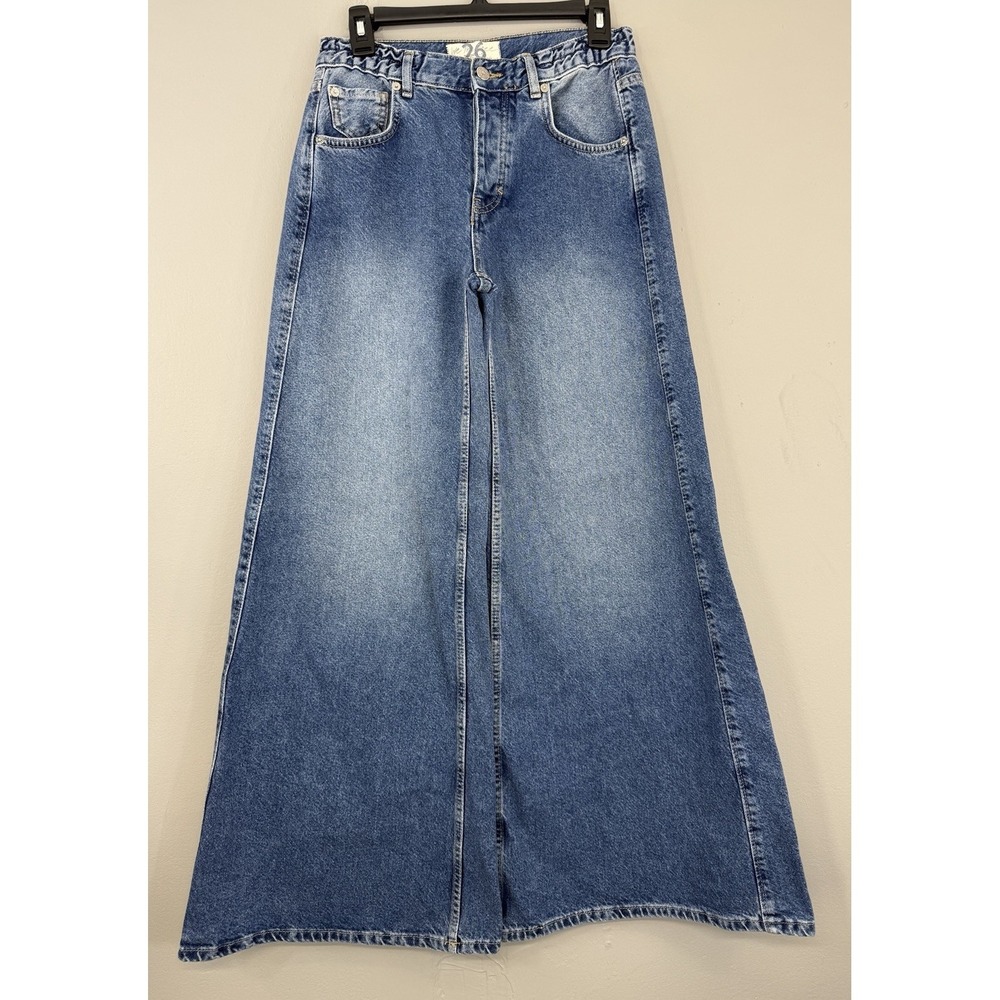 We The Free Lovefool Wide Leg Jeans Women's 26 Blue Denim Free People